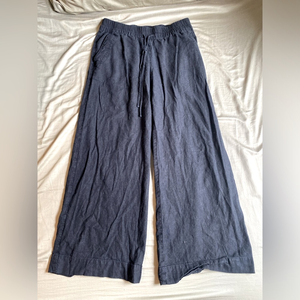 Black linen pants